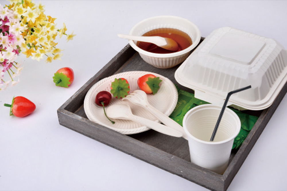 Corn starch biobased tableware